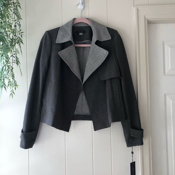 NEW ✨ Tommy Hilfiger Open Front Jacket Grey - Picture 5 of 10